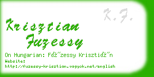 krisztian fuzessy business card